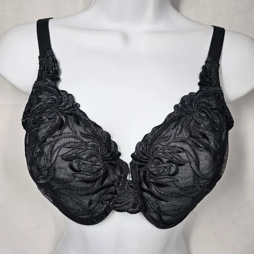 Wacoal 85579 Beguiling Full Figure Underwire in Black  Size 34DD